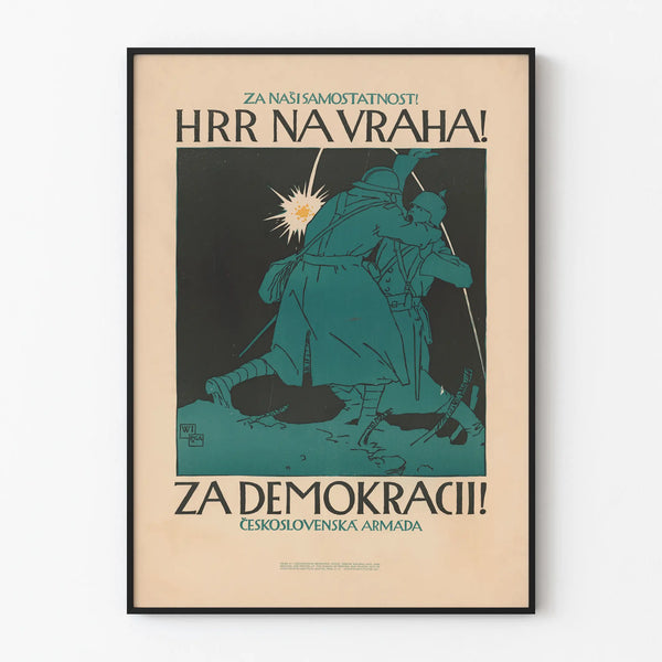 Czechoslovakian Patriotic Poster for Democracy and Independence