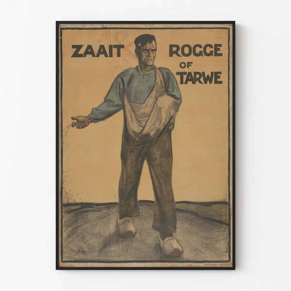Vintage Farmer Poster Sowing Seeds
