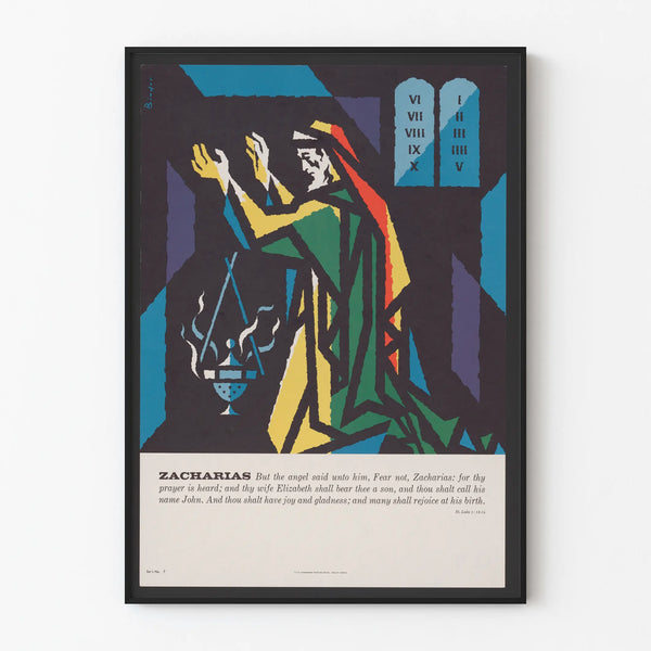 Zacharias Modern Poster for Biblical Wall Decoration