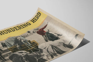 Vintage Western Poster The Thundering Herd — artwork view
