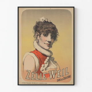 Vintage Poster of Zélie Weil in Her Creations