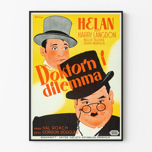 Vintage poster Doktor'n i dilemma wall decoration retro cinema