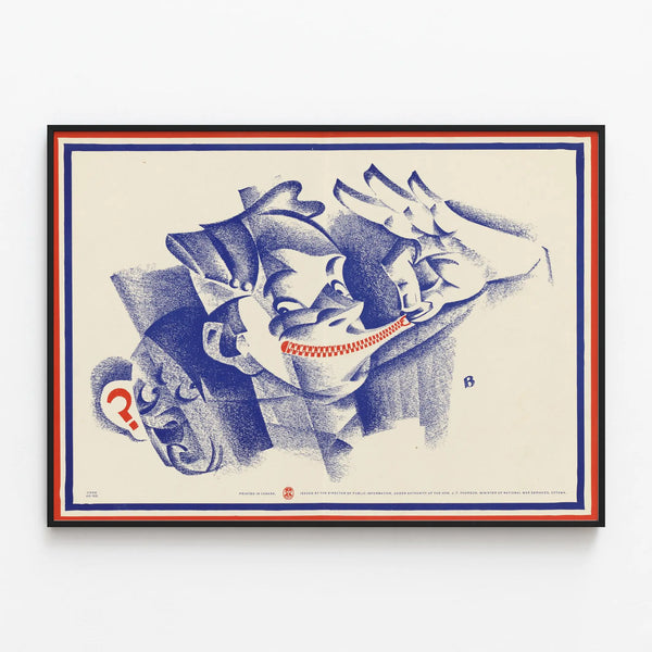 Red zipper sculptural face poster Artem Legrand — framed artwork on a wall