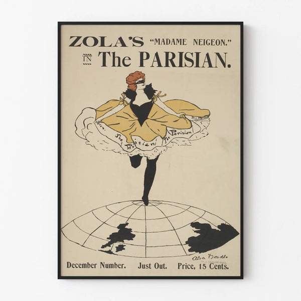Vintage poster Madame Neigeon in The Parisian - Artistic wall decoration