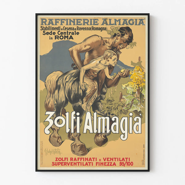 Vintage Poster Zolfi Almagia Industrial Wall Decoration