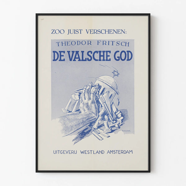 Vintage poster De Valsche God by Theodor Fritsch