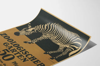 Vintage Zebra Poster Zoologischer Garten Military Concert