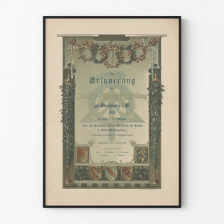 Vintage poster for the Industry and Commerce Exhibition Strasbourg 1895