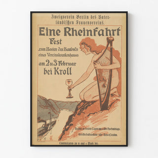 German Vintage Poster - A Cruise on the Rhine